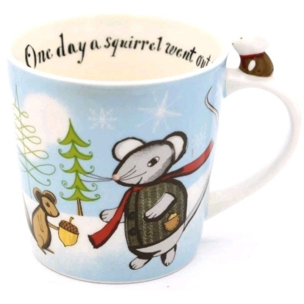 Starbucks 2010 Huxley Mouse Squirrel Friend Coffee Mug Holiday Bone Cottagecore